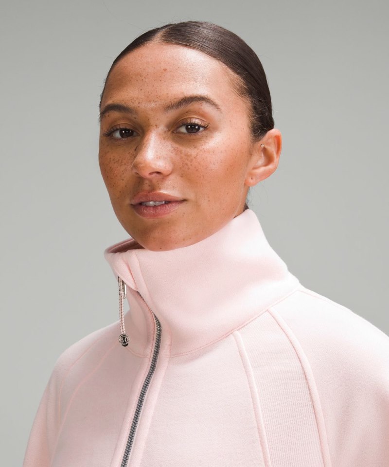 Lululemon Scuba Oversized Funnel-Neck Half Zip Strawberry Milkshake Online Outlet Sale
