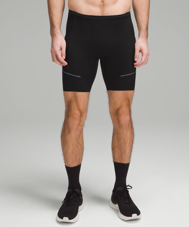 Lululemon Fast and Free Half Tight 8" Black Online Outlet Sale