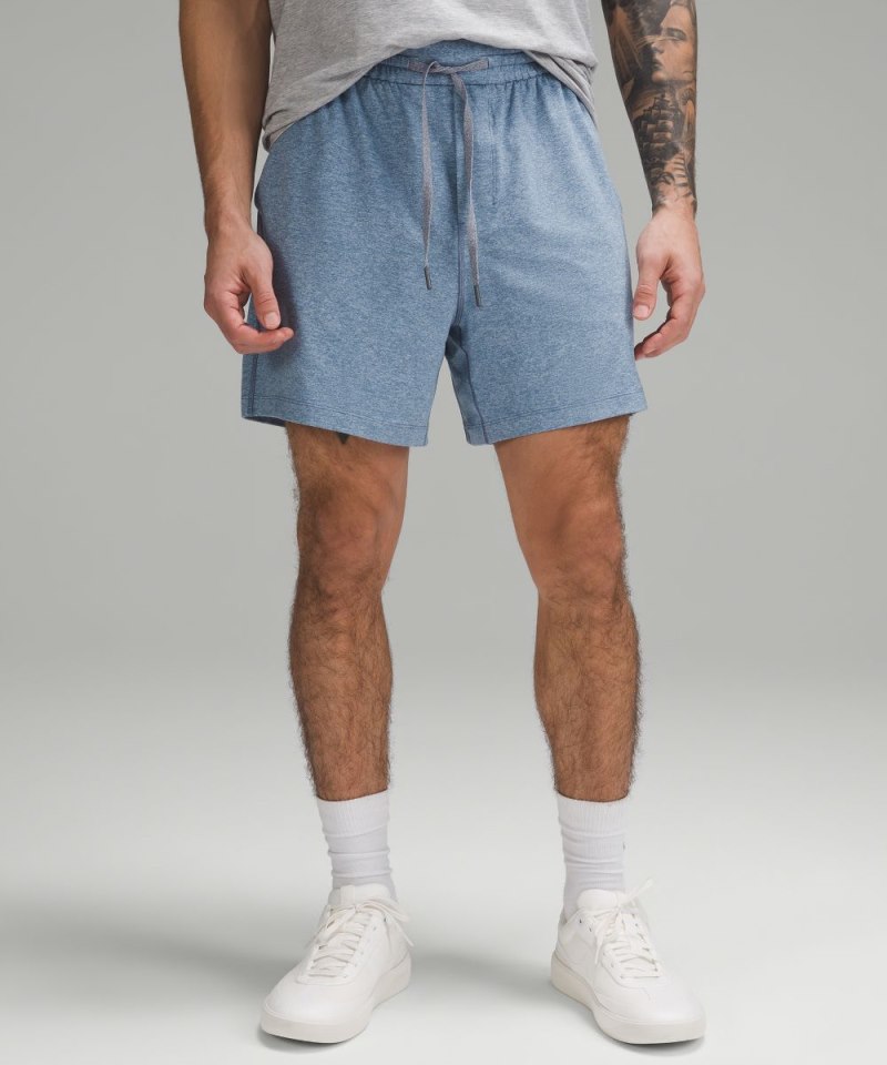 Lululemon Soft Jersey Short 5" Heathered Oasis Blue / Heathered Chambray Online Outlet Sale
