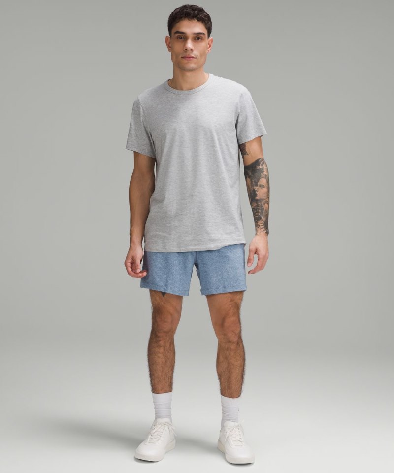 Lululemon Soft Jersey Short 5" Heathered Oasis Blue / Heathered Chambray Online Outlet Sale