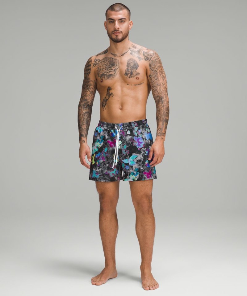 Lululemon Pool Short 5" Floral Freestyle Black Multi Online Outlet Sale