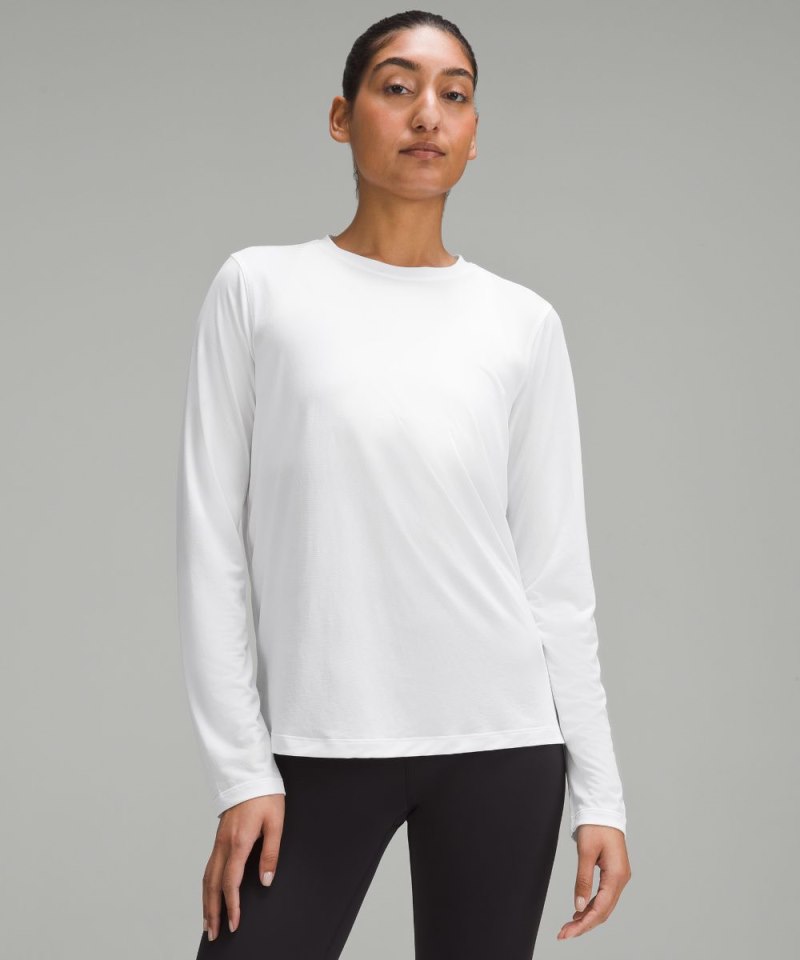 Lululemon Ultralight Hip-Length Long-Sleeve Shirt White Online Outlet Sale