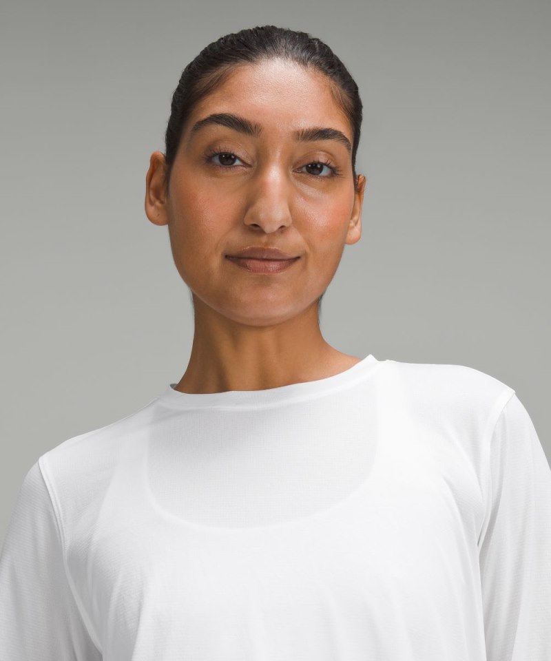 Lululemon Ultralight Hip-Length Long-Sleeve Shirt White Online Outlet Sale