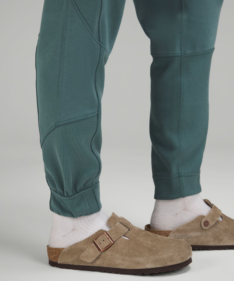 Lululemon Brushed Softstreme Ribbed High-Rise Jogger Green Jasper Online Outlet Sale