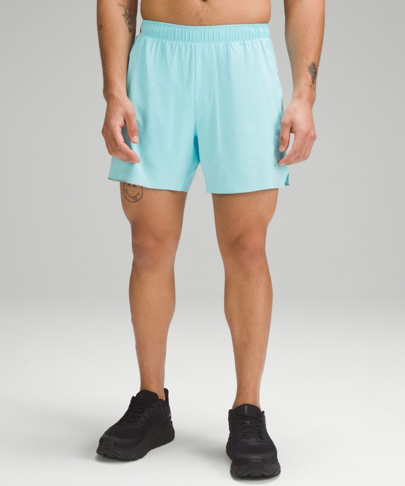 Lululemon Surge Lined Short 6" Cyan Blue Online Outlet Sale