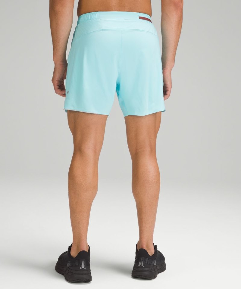 Lululemon Surge Lined Short 6" Cyan Blue Online Outlet Sale