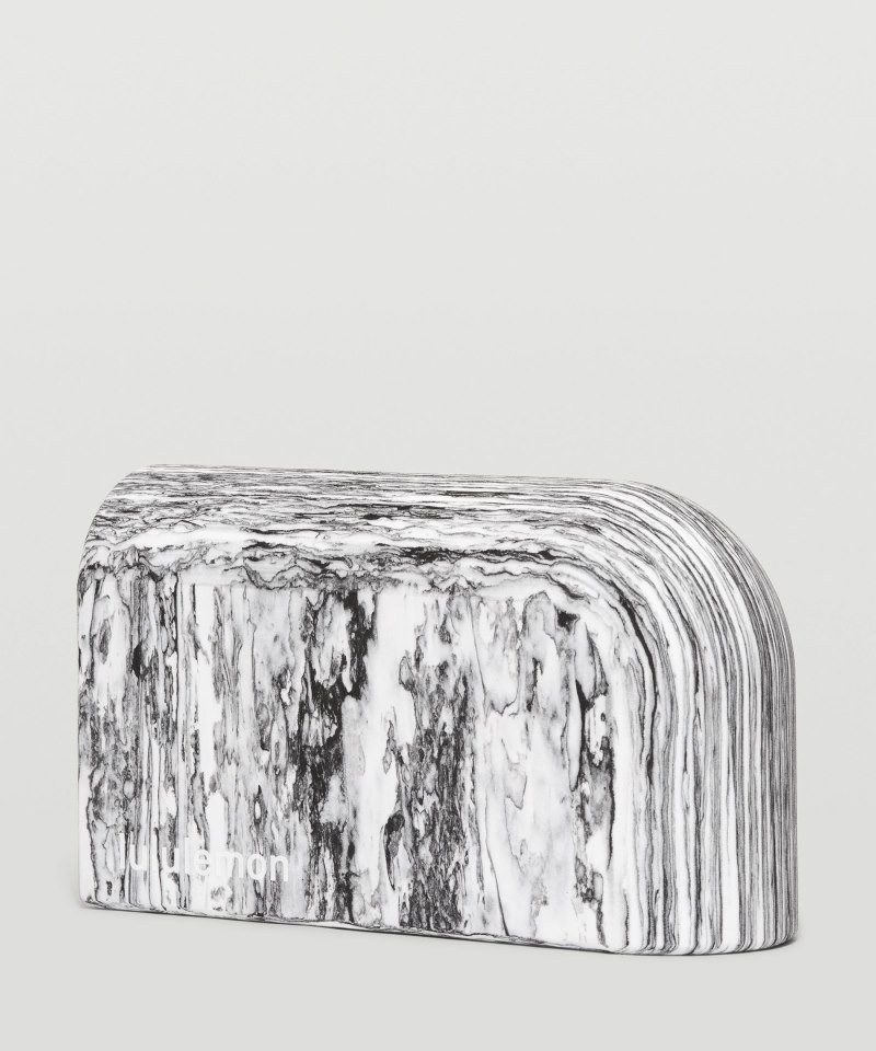 Lululemon Inner Flow Yoga Block *Marble Black / White Online Outlet Sale