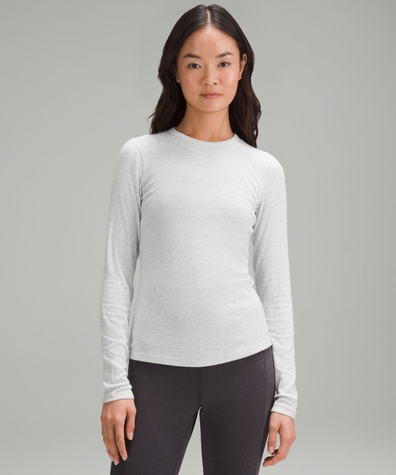 Lululemon Hold Tight Long-Sleeve Shirt Heathered Core Ultra Light Grey Online Outlet Sale