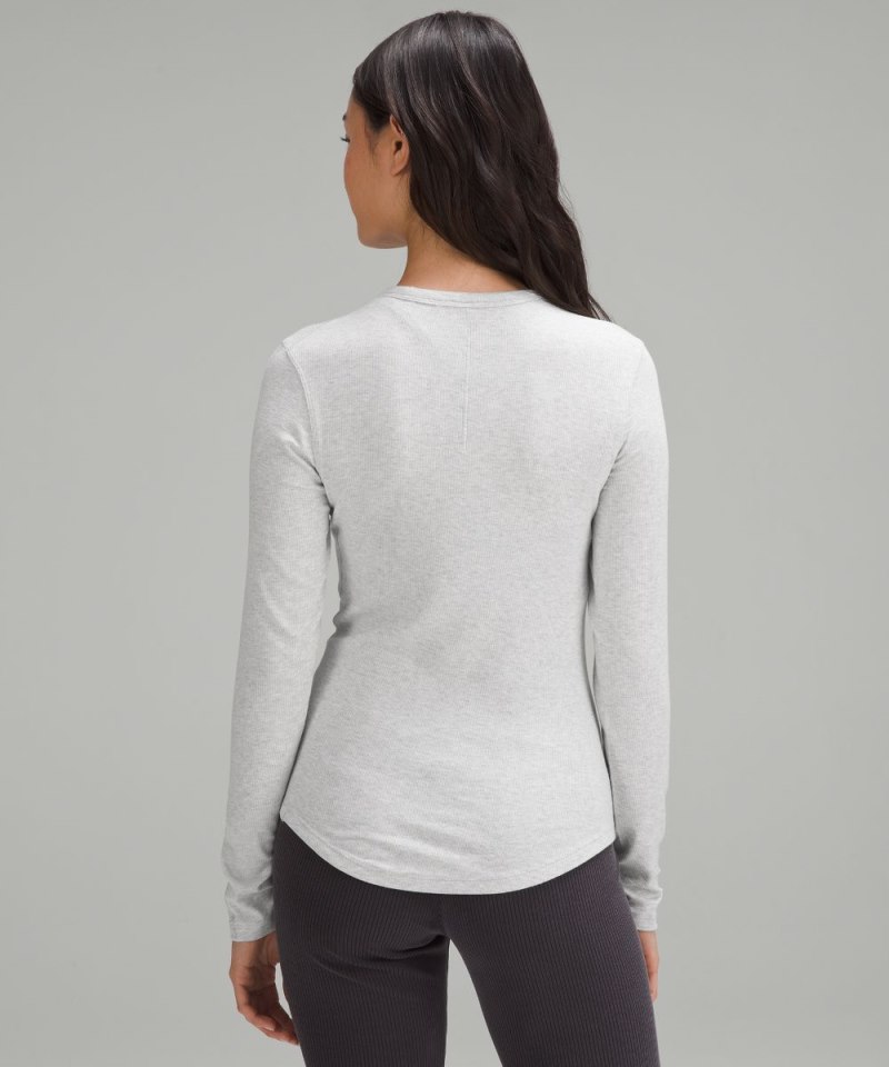 Lululemon Hold Tight Long-Sleeve Shirt Heathered Core Ultra Light Grey Online Outlet Sale