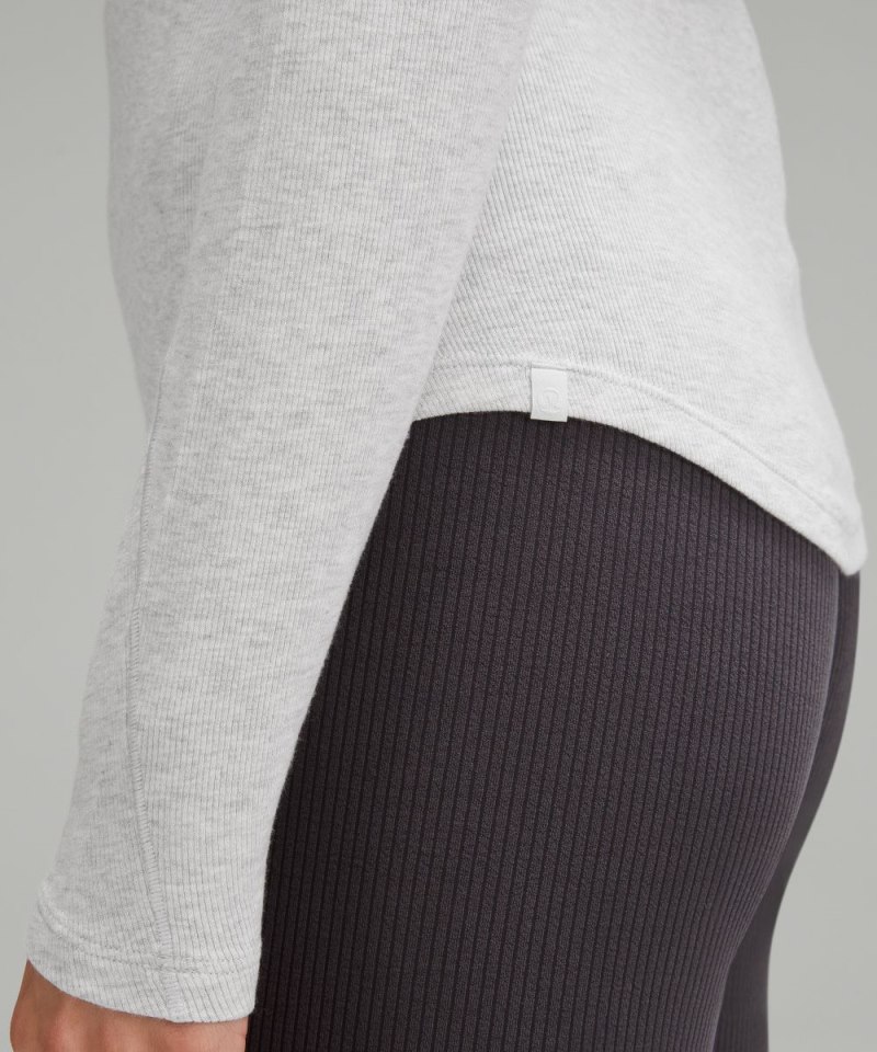 Lululemon Hold Tight Long-Sleeve Shirt Heathered Core Ultra Light Grey Online Outlet Sale
