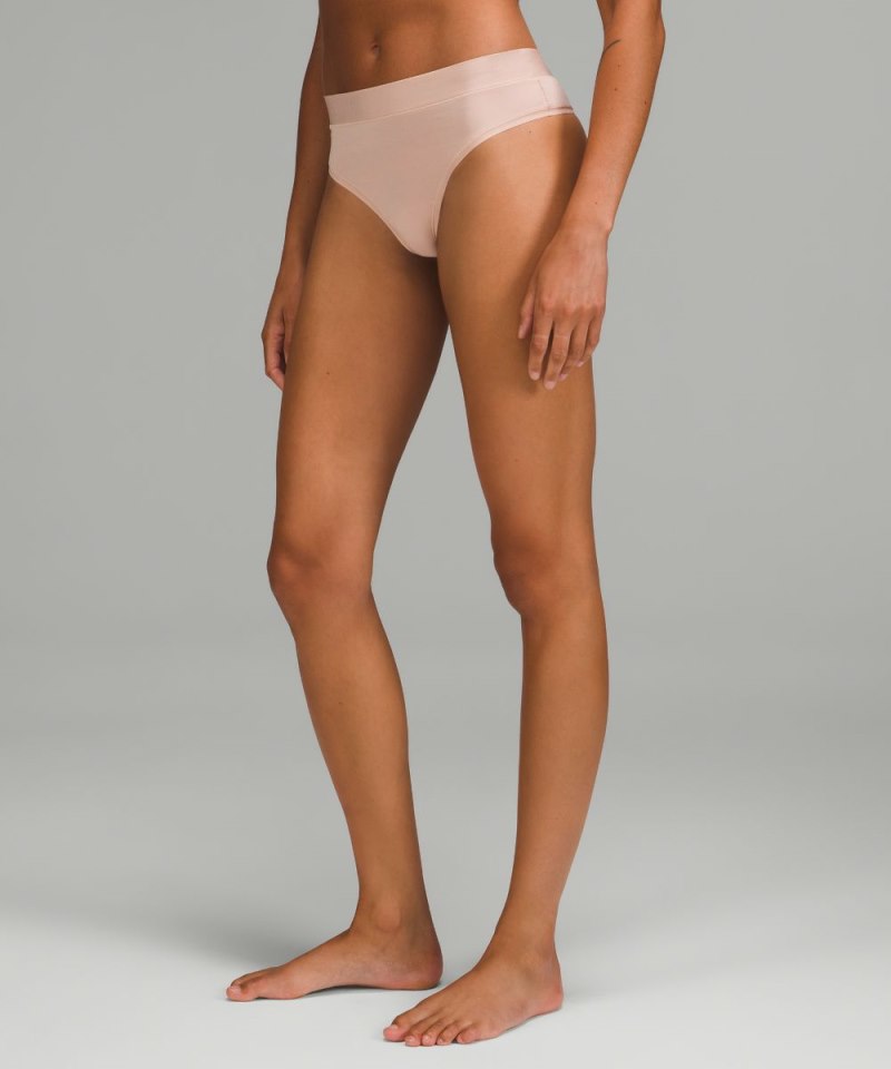 Lululemon UnderEase High-Rise Thong Underwear Misty Shell Online Outlet Sale