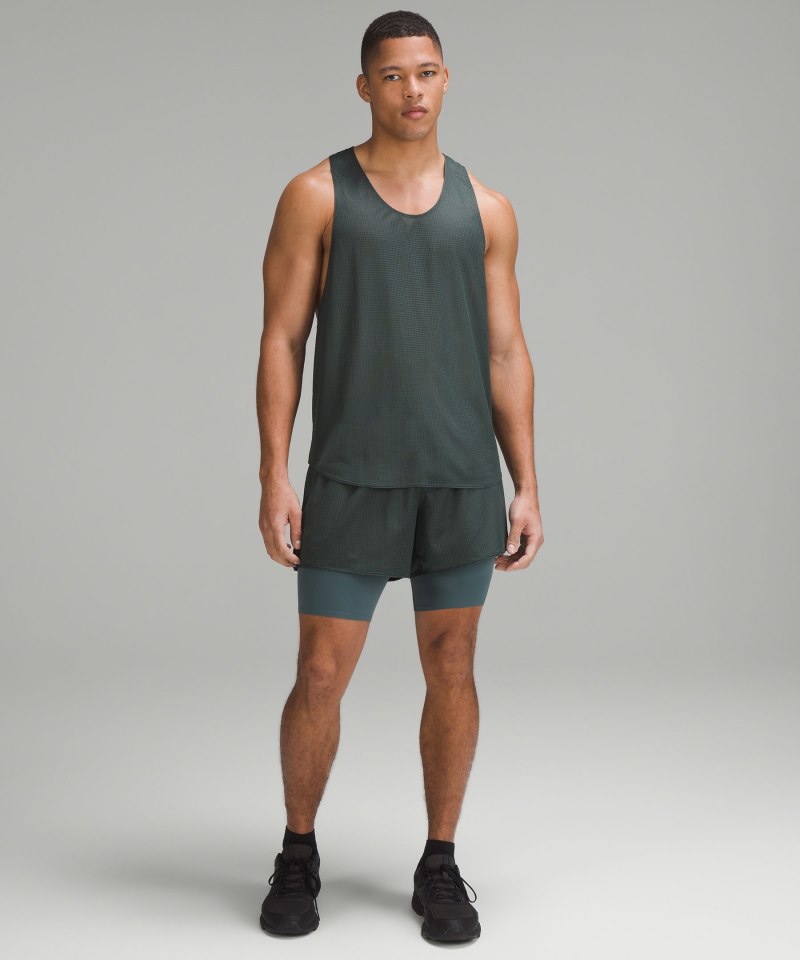 Lululemon lululemon lab Grid Mesh Singlet *Graphic Sea Steel Online Outlet Sale