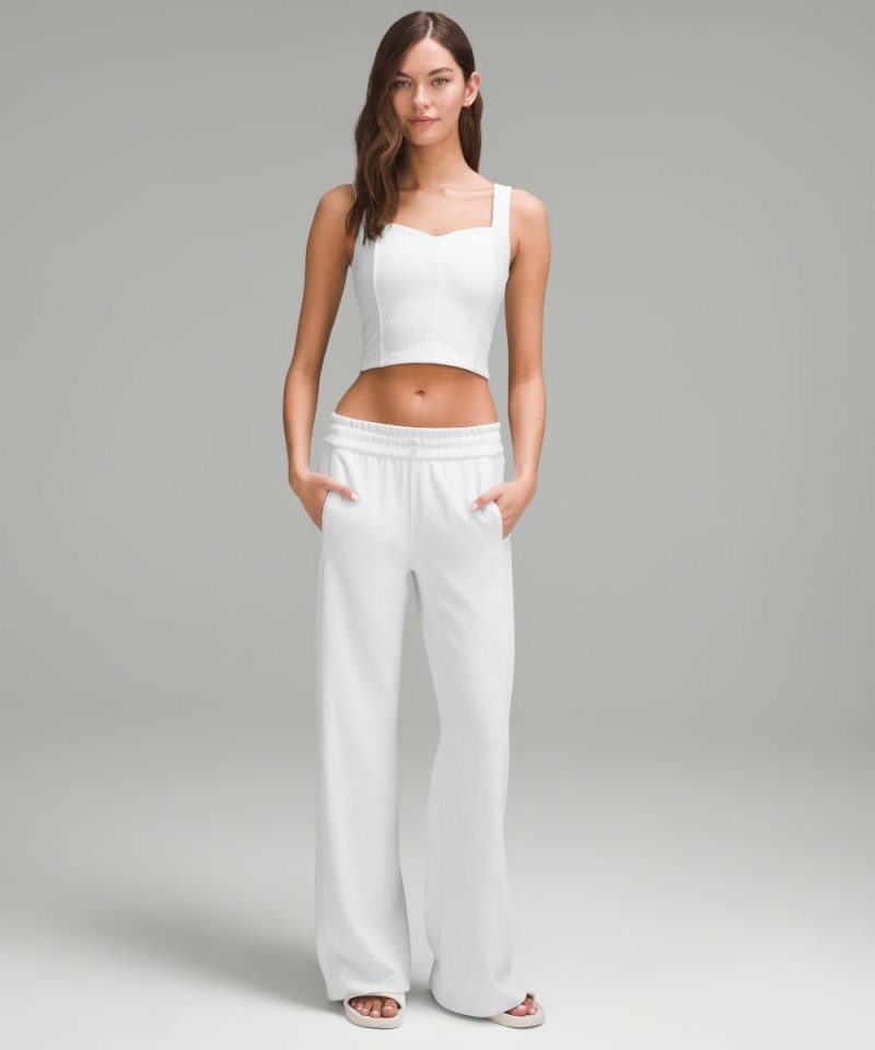 Lululemon Ribbed Softstreme Sweetheart Tank Top Light Vapor Online Outlet Sale
