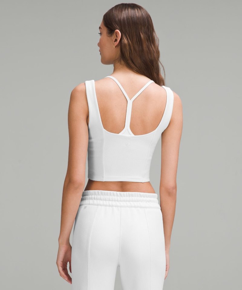 Lululemon Ribbed Softstreme Sweetheart Tank Top Light Vapor Online Outlet Sale