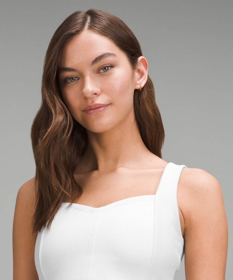 Lululemon Ribbed Softstreme Sweetheart Tank Top Light Vapor Online Outlet Sale