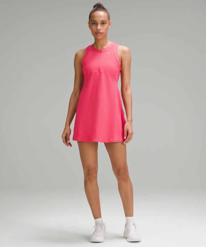 Lululemon Grid-Texture Sleeveless Linerless Tennis Dress Glaze Pink Online Outlet Sale