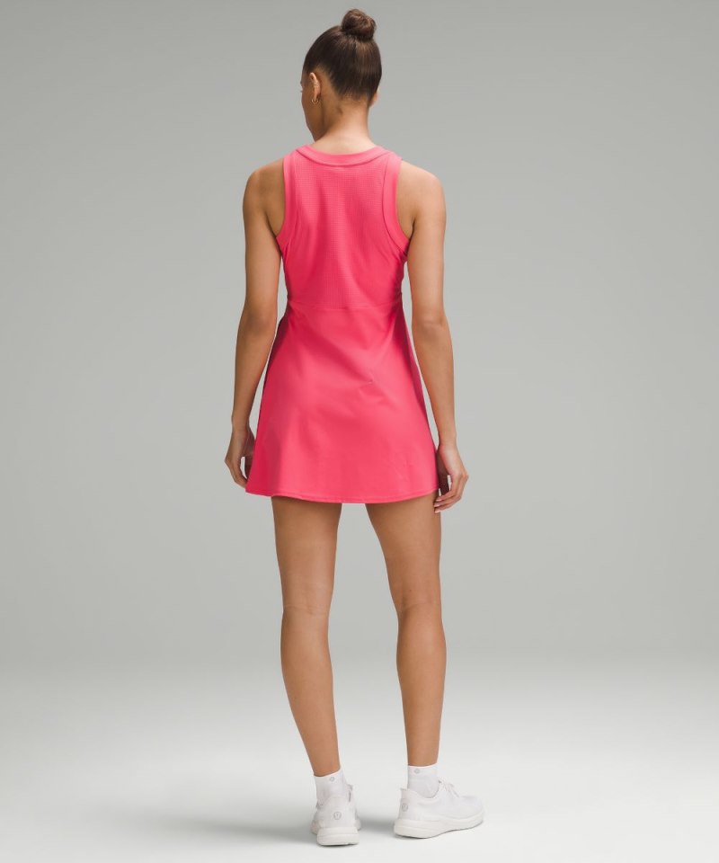 Lululemon Grid-Texture Sleeveless Linerless Tennis Dress Glaze Pink Online Outlet Sale