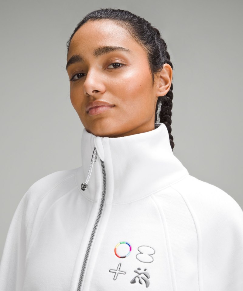 Lululemon Scuba Oversized Funnel-Neck Half Zip *Pride White Online Outlet Sale