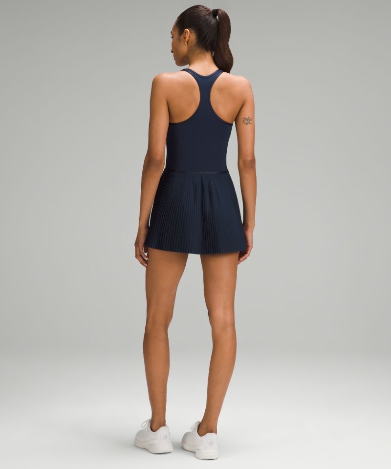 Lululemon Scoop-Neck Pleated Linerless Tennis Dress True Navy Online Outlet Sale