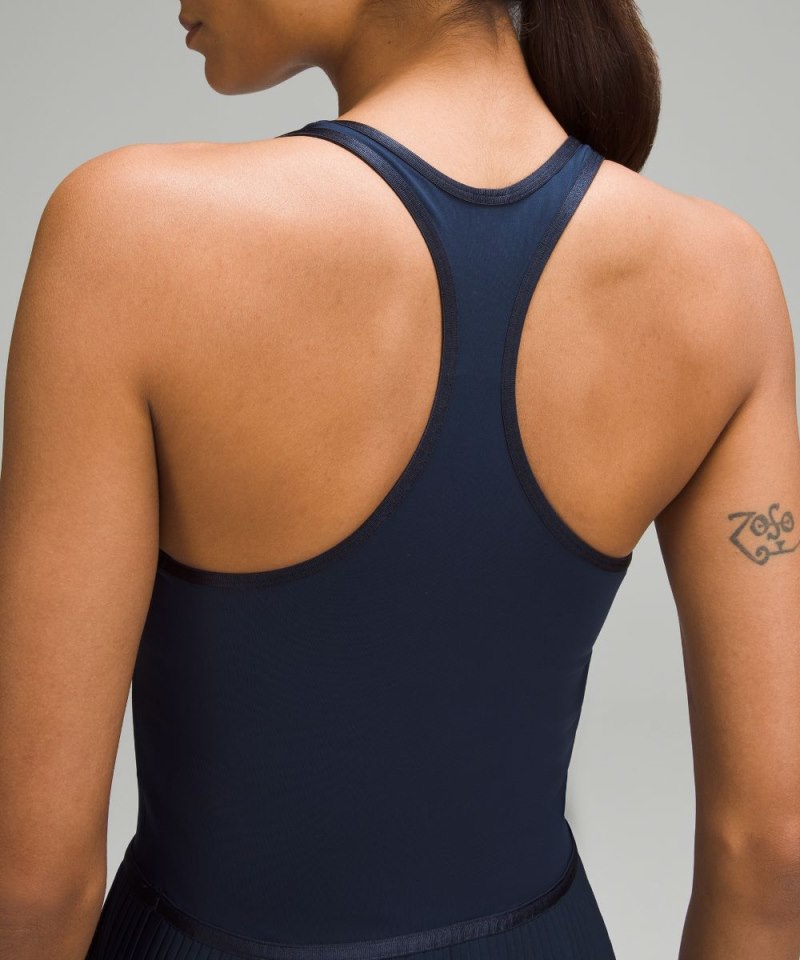 Lululemon Scoop-Neck Pleated Linerless Tennis Dress True Navy Online Outlet Sale